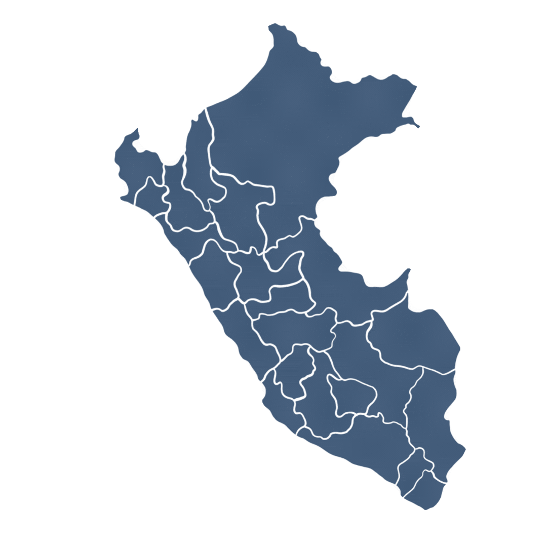 Mapa del Perú con proyectos ejecutados